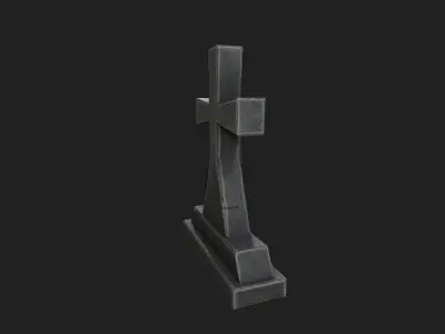Gravestone  Low-poly 3D model