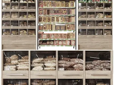 Nuts shelves 3D model