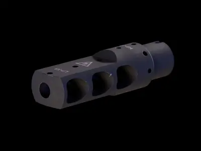 Kalashnikov Muzzle Brake  Low-poly 3D model