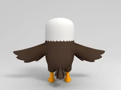 Rigged Eagle Character 3D model