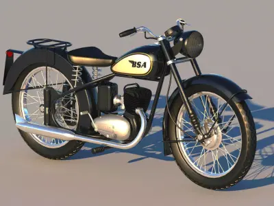 BSA Bantam D1 motorcycle 3D model