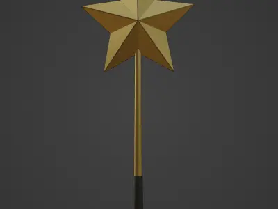Simple Magic Wand Low-poly 3D model
