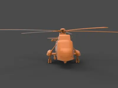 Kaman UH-2 navy 3D print model