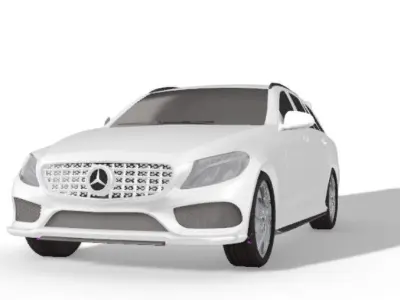 The disassembled version of the Benz C300 3D print model