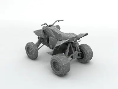  2007 Polaris Outlaw 525 ATV Low-poly 3D model