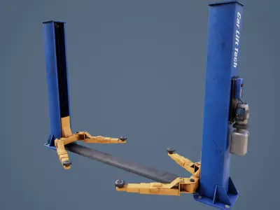 Garage-Autoservice Props Pack  Low-poly 3D model