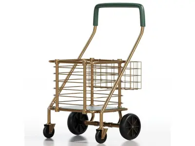 SHOP CART SET 3D model