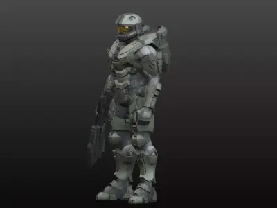 Futuristic Assault Warrior STL Elite Soldier 3D Model 3D print model