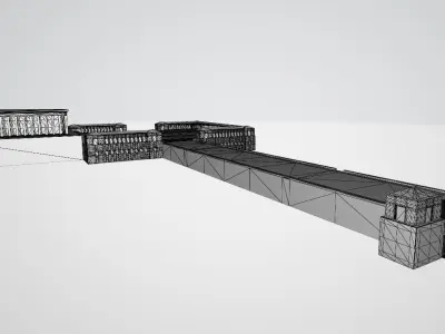 Anitkabir roman wall Low-poly 3D model