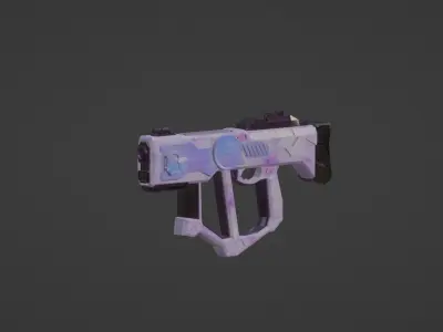 White widow blaster Low-poly 3D model