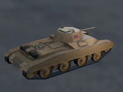 Carro Armato M16 43 Celere Sahariano Low-poly 3D model