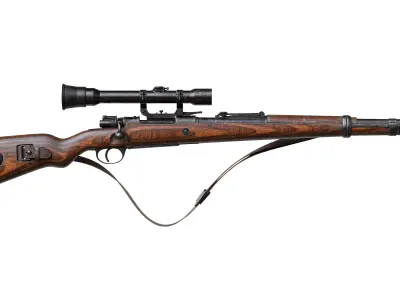 Karabiner 98k Low-poly 3D model get