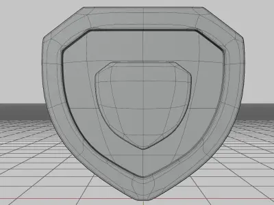 3D Shield Game asset Cartoon Low-poly 3D model
