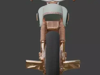 Motorcycle Luxury Jeweled Rose Gold and Jade  Racer Low-poly 3D model