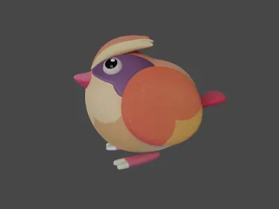 Bird Game Model 01 Low-poly 3D model