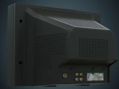 CRT Television 1B Low-poly 3D model