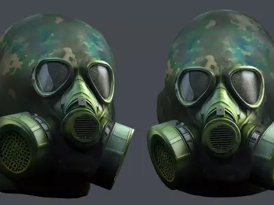 Helmet 3d model military combat Military Low-poly Low-poly 3D model 17