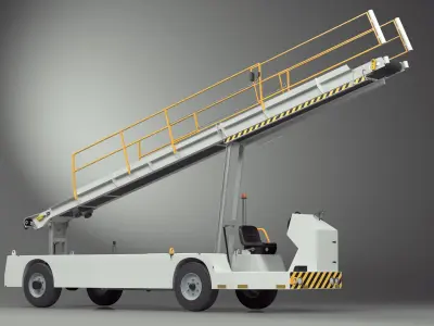 Airport Baggage Conveyor Belt Loader 3D model