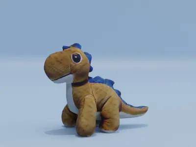 Dinosaur Plush Toy Low-poly 3D model
