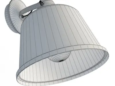 Vintage Lacreu Wall Lamp 3D model