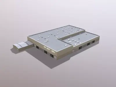 Airport LIRN Storage3 Naples International Airport  Low-poly 3D model