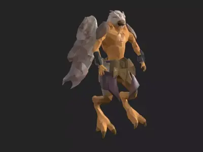 Bird humanoid Free low-poly 3D model