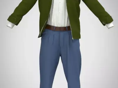 Jacket with pants 3D model