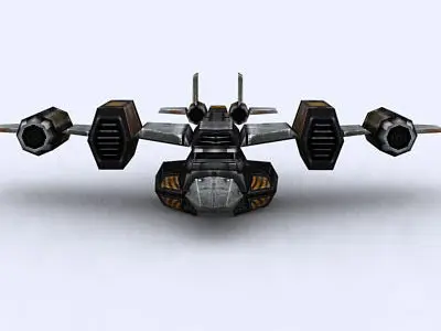 3DRT - Sci-Fi Forces - Bomber 2  Low-poly 3D model