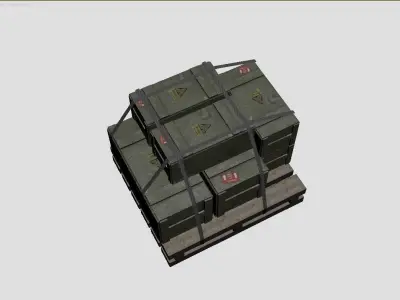 Military crate Low-poly 3D model order