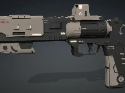 SCI-FI REVOLVER ELG Low-poly 3D model