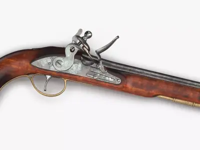 Revolutionary War Gun Blunderbuss 3D model