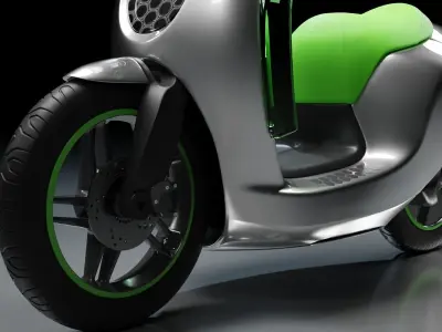 Smart EV Scooter Low-poly 3D model