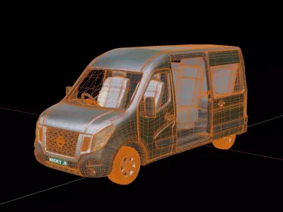 Nissan NV 400 Passenger Van 3D model