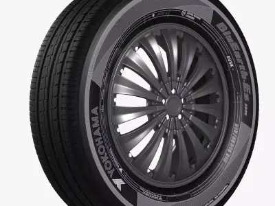 Yokohama Wheel - Bluearth ES32  3D model