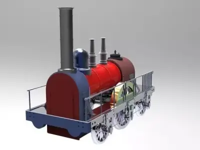 Steam Locomotive Free 3D model purchase