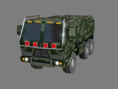  Military Truck - Low poly - PBR - Game ready Low-poly 3D model by Sathak