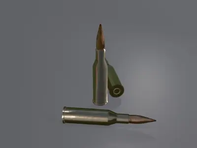 bullet cartridge Low-poly 3D model