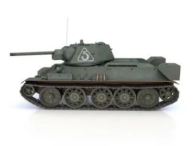 T-34-76 - Model 1942 - Soviet medium tank - 5 3D model