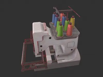 Embroidery Machine Low-poly 3D model