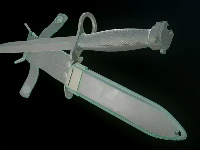 M7 Bayonet Low-poly 3D model
