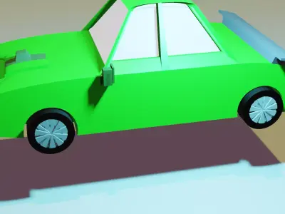 Low Poly Cars  made with blender Low-poly 3D model