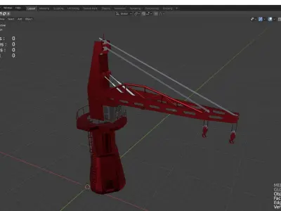 ship crane 3D model