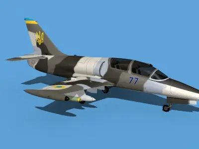 Aero Vodochody L-39C Albatross Ukraine 1 3D model