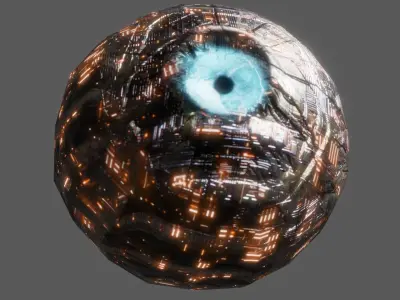 Character Eye Low-poly 3D model