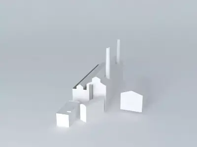 Lots Road Power Station, Chelsea. Free 3D model