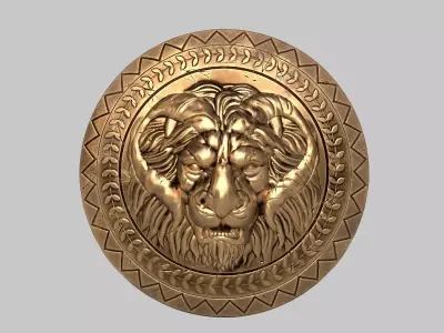 loin shield Low-poly 3D model