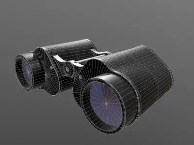 Binocular USSR B-12  Low-poly 3D model