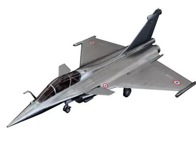 Dassault Rafale- French Strike Fighter Low-poly 3D model
