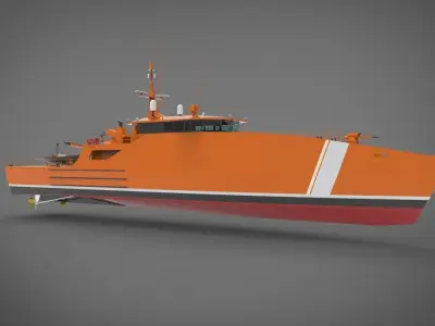 Coastguard Patrol Ship 3D model from CGTrader