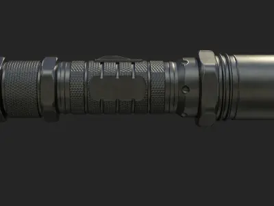 Flashlight Low-poly 3D model 2